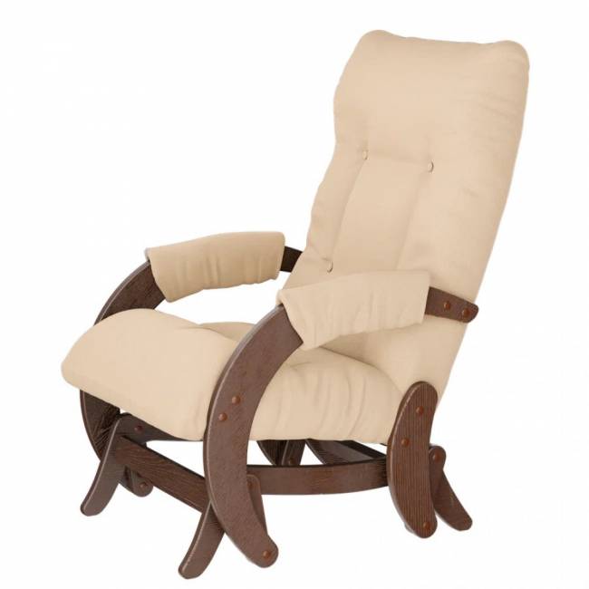 Кресло-качалка глайдер Мэтисон №68, орех бежевый, бежевый Кресло-качалка глайдер Мэтисон №68, орех бежевый, бежевый