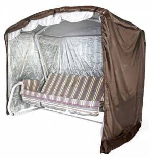 Чехол для садовых качелей Барышня/Герда - 250х175х185, шоколад Чехол для садовых качелей Барышня/Герда - 250х175х185, шоколад