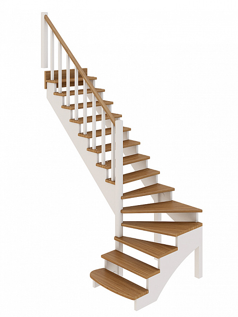 Деревянная лестница К-001м/1 под покраску Деревянная лестница К-001м/1 под покраску