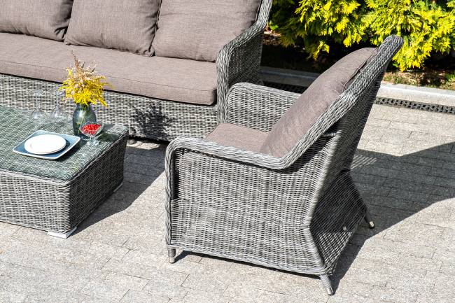 "Гляссе" кресло плетеное из искусственного ротанга, цвет графит "Гляссе" кресло плетеное из искусственного ротанга, цвет графит