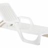 Лежак пластиковый Nilo white